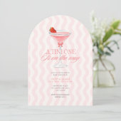 Chic a tini one girl baby shower 招待状 (スタンド正面)