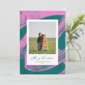 Chic Abstract Paint Christmas Holiday Photo Card シーズンカード (スタンド正面)