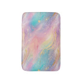 Chic Abstract Pastel Glitter Color Pattern バスマット (正面縦)