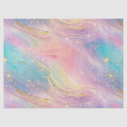 Chic Abstract Pastel Glitter Color Pattern 薄葉紙 (正面)