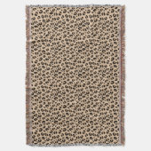 Chic Aesthetic Leopard Print スローブランケット (正面縦)