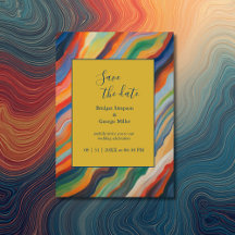 chic African destination wedding save the date