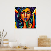 Chic Afro Queen ポスター (キッチン)