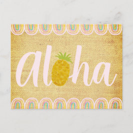  Chic Aloha Pineapple インビテーションポストカード