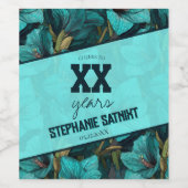 Chic Amaryllis Female Birthday Gift For Her ワインラベル (シングルラベル)