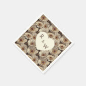 Chic Anemones Sparkle Autumn Wedding スタンダードカクテルナプキン (角)