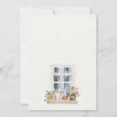Chic Apartment Floral Window We have Moved Card サンキューカード (裏面)