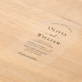 Chic Arch Wedding アクリル招待状 (レイダウン)