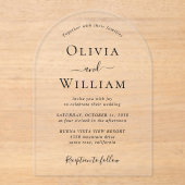 Chic Arch Wedding アクリル招待状 (正面)