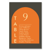 Chic Arch Wedding Table Cards Seating Plan テーブルナンバー (裏面)