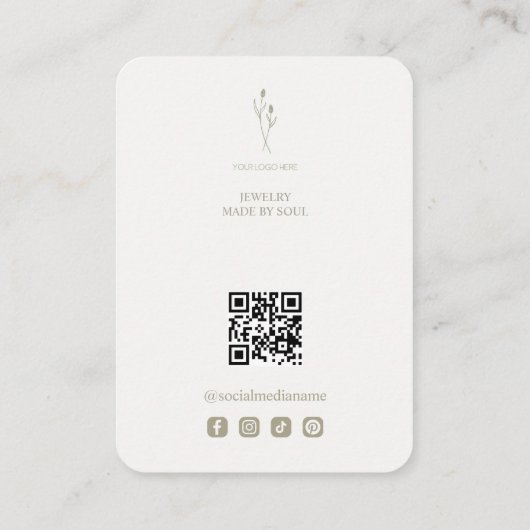 Chic Artistic Coquette Bow Jewelry Display TMF26 名刺 (裏面)