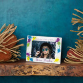 Chic Artistic Spatter Paint Graduate 5x7 Desktop  フォトプラーク (側面)