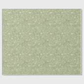 Chic Avocado Green Glitter Birthday ラッピングペーパー (フラット)