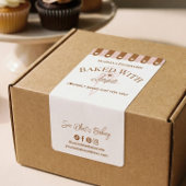 Chic Awing Baked With Love Pastry Bag Bakery Box ラベル
