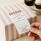 Chic Awing Baked With Love Spoon Bakery Box Seal ラベル
