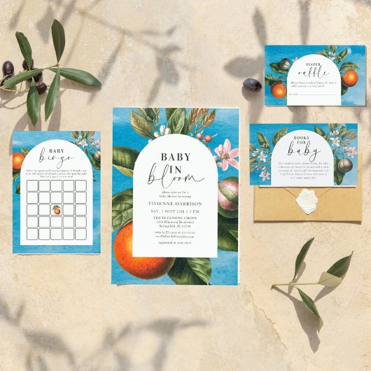 Chic Baby in Bloom |  Arch Baby Shower 招待状