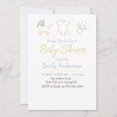 Chic Baby Shower invitation 招待状 (正面)