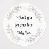 Chic Baby Shower Water Bottle Stickers ラベル (デザイン1)