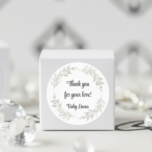 Chic Baby Shower Water Bottle Stickers ラベル