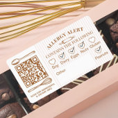 Chic Bakery Logo Allergy Alert Baked Goods QR Code ラベル