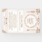 Chic Baking Utensils Cupcake Bakery Farmers Market 横断幕 (横)