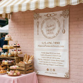 Chic Baking Utensils Cupcake Bakery Farmers Market 横断幕