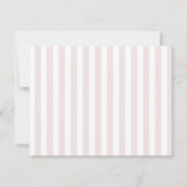 Chic Ballet Pink Cracked Hearts Striped Note Card ノートカード (裏面)