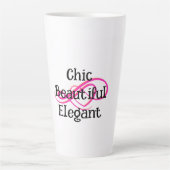 Chic, Beautiful, Elegant Latte Mug カフェラテマグ (正面)