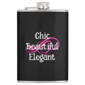 Chic, Beautiful, Elegant Vinyl Wrapped Flask フラスク (正面)