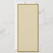 Chic Beige Cream Watercolor, Monogram Wedding Menu 招待状 (裏面)