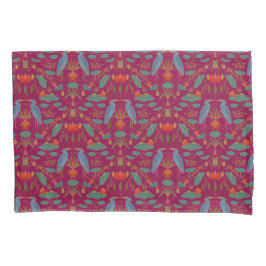 Chic berry pink Blue Heron Pond Heritage Revival 枕カバー