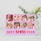 Chic Best Mom Ever Purple & Pink Photo シーズンカード (スタンド正面)