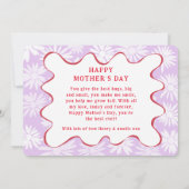 Chic Best Mom Ever Purple & Pink Photo シーズンカード (裏面)