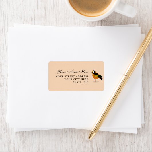 Chic Bird Mark Address Labels for Envelopes ラベル (インサイチュ)