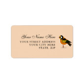 Chic Bird Mark Address Labels for Envelopes ラベル (正面)