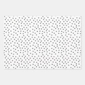 Chic Black and White Heart Pattern Valentine's Day ラッピングペーパーシート (正面3)