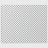 Chic Black and White Heart Pattern Wrapping Paper ラッピングペーパー (フラット)