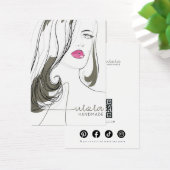 Chic Black Beige Beauty Girl Jewelry Display Card (デスク)