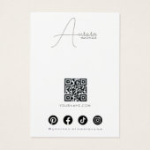 Chic Black Beige Beauty Girl Jewelry Display Card (裏面)