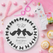  Chic Black Bow She's Tying the Knot Bridal Shower ペーパープレート (パーティー)