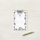 Chic Black Bow To-Do List Large Notepad ポストイット (デスク上)