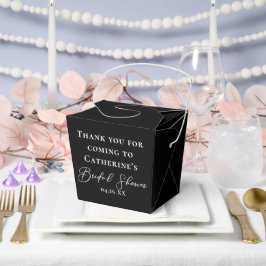 Chic Black Bridal Shower Personalized Fortune フェイバーボックス