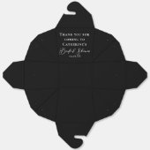 Chic Black Bridal Shower Personalized Fortune フェイバーボックス (見開き)