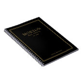 Chic Black Gold Real Estate Notebook ノートブック (右側)