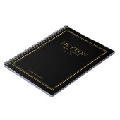Chic Black Gold Real Estate Notebook ノートブック (左側)