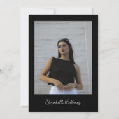 Chic Black Modern Thirty Photo Birthday Party 招待状 (裏面)