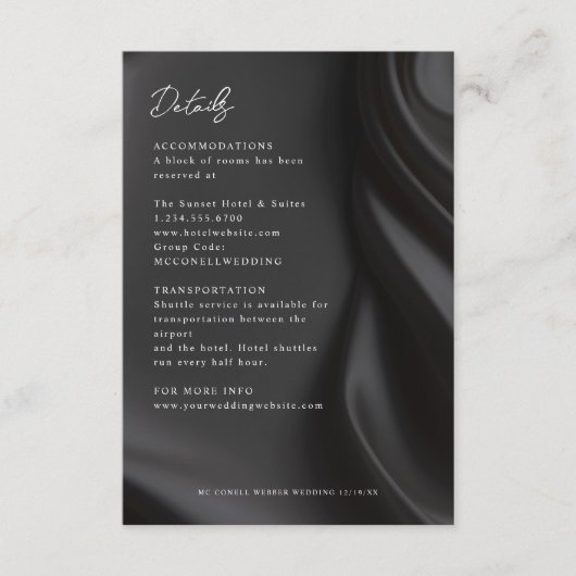 Chic Black satin details card エンクロージャーカード (正面)