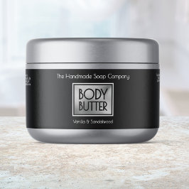 Chic Black, Silver, White Body Butter Jar label ペットボトルラベル