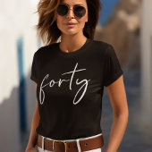 Chic Black White 40th Birthday Party Tシャツ