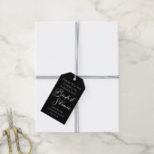 Chic Black White Bridal Shower Personalized ギフトタグ (より糸付き)
